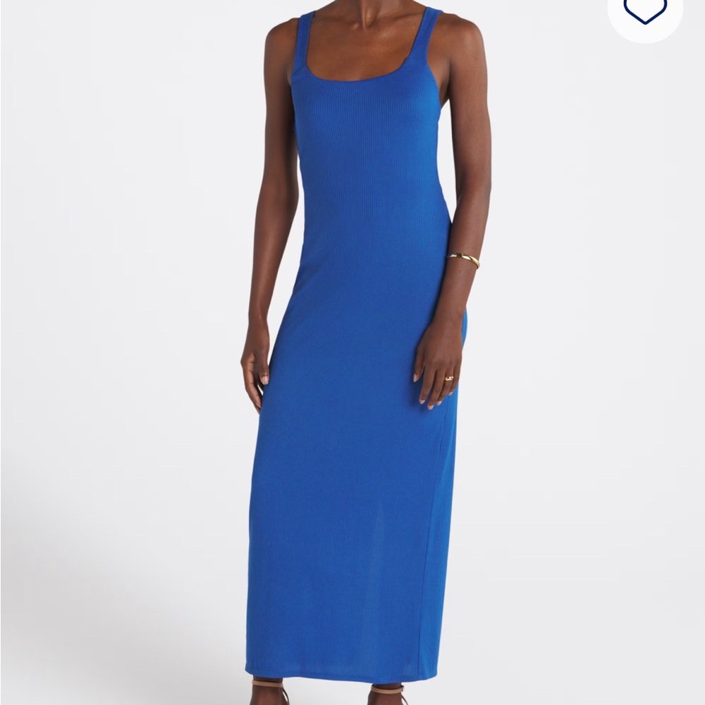 Gilli Royal Blue Ribbed Maxi Dress
